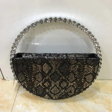 Load image into Gallery viewer, INS Diamond Circular Evening Bag Women Colorful Rhinestone Round
