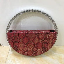 Load image into Gallery viewer, INS Diamond Circular Evening Bag Women Colorful Rhinestone Round