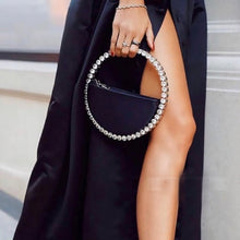 Load image into Gallery viewer, INS Diamond Circular Evening Bag Women Colorful Rhinestone Round