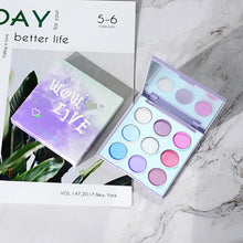 Load image into Gallery viewer, HOT 9 Color Shimmer Makeup Matte Eyeshadow Pallete Colorful Mint