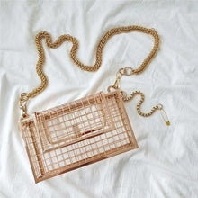 Load image into Gallery viewer, INS Hollow Out Clutch Bag Bird Cage Women Handbag Tote Metal Cage