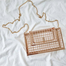 Load image into Gallery viewer, INS Hollow Out Clutch Bag Bird Cage Women Handbag Tote Metal Cage