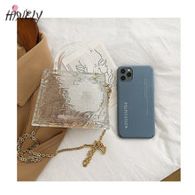 Load image into Gallery viewer, Ice Crack Transparent Lipstick Bags Chain Jelly PVC Women&#39;s Shoulder