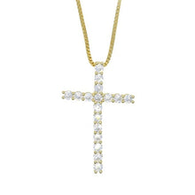 Load image into Gallery viewer, Ice Cross Pendant Necklace Classic 5A Cubic Zirconia CZ Bling Fashion - Sophornlilly
