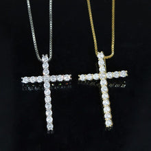 Load image into Gallery viewer, Ice Cross Pendant Necklace Classic 5A Cubic Zirconia CZ Bling Fashion - Sophornlilly