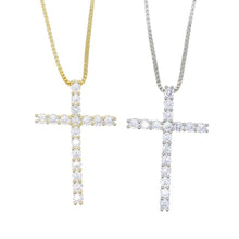 Load image into Gallery viewer, Ice Cross Pendant Necklace Classic 5A Cubic Zirconia CZ Bling Fashion - Sophornlilly