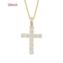 Load image into Gallery viewer, Iced Out Bling Hip Hop Men Boy Classic CZ Cross Pendant Necklace With - Sophornlilly