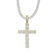 Load image into Gallery viewer, Iced Out Bling Hip Hop Men Boy Classic CZ Cross Pendant Necklace With - Sophornlilly
