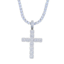 Load image into Gallery viewer, Iced Out Bling Hip Hop Men Boy Classic CZ Cross Pendant Necklace With - Sophornlilly