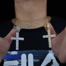 Load image into Gallery viewer, Iced Out Bling Hip Hop Men Boy Classic CZ Cross Pendant Necklace With - Sophornlilly