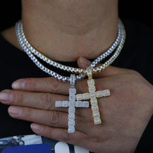 Load image into Gallery viewer, Iced Out Bling Hip Hop Men Boy Classic CZ Cross Pendant Necklace With - Sophornlilly