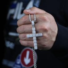 Load image into Gallery viewer, Iced Out Bling Hip Hop Men Boy Classic CZ Cross Pendant Necklace With - Sophornlilly