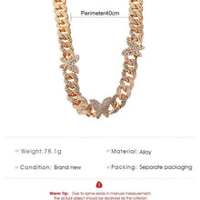 Load image into Gallery viewer, Iced Out Rhinestone Crystal Butterfly Choker Necklaces for Women Bling - Sophornlilly