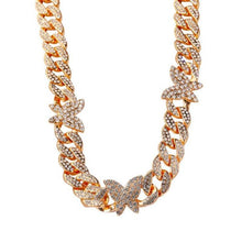 Load image into Gallery viewer, Iced Out Rhinestone Crystal Butterfly Choker Necklaces for Women Bling - Sophornlilly