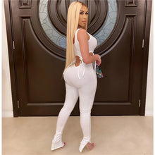Load image into Gallery viewer, Summer Women Jumpsuit Romper Sleeveless Hollow Out Lace Up
