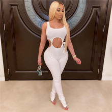 Load image into Gallery viewer, Summer Women Jumpsuit Romper Sleeveless Hollow Out Lace Up