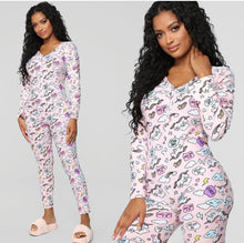 Load image into Gallery viewer, Imcute Autumn Women Tracksuit Sleepwear Fashion Long Sleeve V Neck