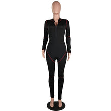 Load image into Gallery viewer, Imcute Fashion Slim Women Jumpsuits Stand Neck Zipper Long Sleeve