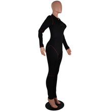 Load image into Gallery viewer, Imcute Fashion Slim Women Jumpsuits Stand Neck Zipper Long Sleeve