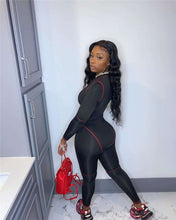 Load image into Gallery viewer, Imcute Fashion Slim Women Jumpsuits Stand Neck Zipper Long Sleeve