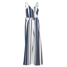 Load image into Gallery viewer, Fashion Women Floral Striped Jumpsuit Romper Sleeveless