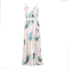 Load image into Gallery viewer, Fashion Women Floral Striped Jumpsuit Romper Sleeveless