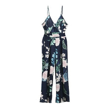 Load image into Gallery viewer, Fashion Women Floral Striped Jumpsuit Romper Sleeveless