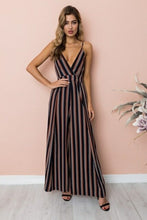 Load image into Gallery viewer, Fashion Women Floral Striped Jumpsuit Romper Sleeveless