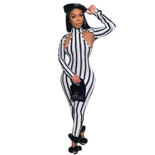 Load image into Gallery viewer, Imcute Jumpsuit Rompers Sexy Women Long Sleeve Striped Bodycon Slim