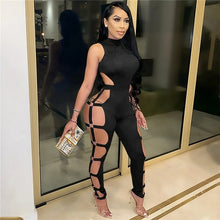 Load image into Gallery viewer, Imcute Jumpsuits Sexy Women Hollow Out Holes Solid Color One
