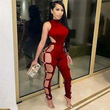 Load image into Gallery viewer, Imcute Jumpsuits Sexy Women Hollow Out Holes Solid Color One