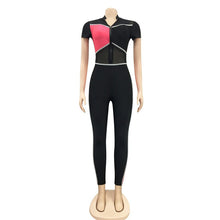 Load image into Gallery viewer, Mesh Sheer See Through Patchwork Jumpsuit Sexy Women Long