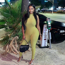 Load image into Gallery viewer, Sexy Club Jumpsuit Women Elegance Fall Sleeveless Turtleneck