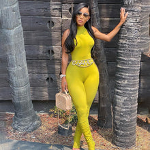 Load image into Gallery viewer, Sexy Club Jumpsuit Women Elegance Fall Sleeveless Turtleneck
