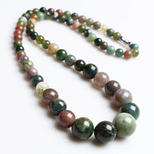 Load image into Gallery viewer, Indian onyx Nature Stone Necklace For Women 6/8/10/12/14mm Quartz Semi