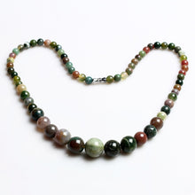 Load image into Gallery viewer, Indian onyx Nature Stone Necklace For Women 6/8/10/12/14mm Quartz Semi