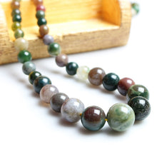 Load image into Gallery viewer, Indian onyx Nature Stone Necklace For Women 6/8/10/12/14mm Quartz Semi