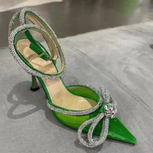 Load image into Gallery viewer, Glitter Crystal Pumps Sexy Ankle strap Rhinestones