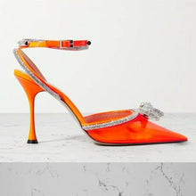 Load image into Gallery viewer, Glitter Crystal Pumps Sexy Ankle strap Rhinestones