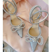 Load image into Gallery viewer, Glitter Crystal Pumps Sexy Ankle strap Rhinestones