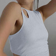 Load image into Gallery viewer, Irregular Hollow Round Neck Tight Dress Sexy Buttocks Solid Color - Sophornlilly