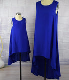 Irregular Mother Daughter Matching Dresses Chiffon