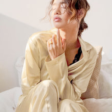 Load image into Gallery viewer, Satin Pajamas Set Women 2 Pieces Spring Sleepwear Pure