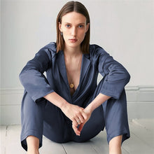Load image into Gallery viewer, Satin Pajamas Set Women 2 Pieces Spring Sleepwear Pure