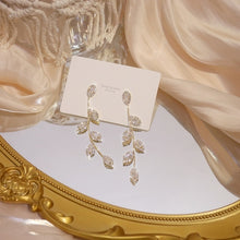 Load image into Gallery viewer, Luxury 14K Real Gold Plated Leaves Earring Delicate Micro