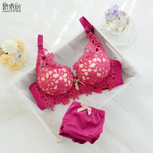 Load image into Gallery viewer, Sexy Lace Women Underwear Set And B Cup Bra Panty