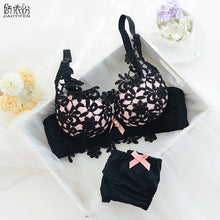 Load image into Gallery viewer, Sexy Lace Women Underwear Set And B Cup Bra Panty