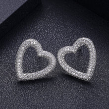 Load image into Gallery viewer, Janekelly New Trendy Fashion hear Earrings For Women Wedding Cubic
