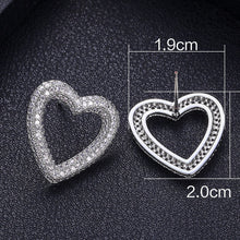 Load image into Gallery viewer, Janekelly New Trendy Fashion hear Earrings For Women Wedding Cubic
