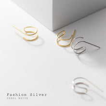 Load image into Gallery viewer, Real 925 Sterling Silver Minimalist Geometric Dangle Drop
